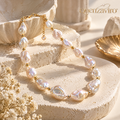Quenzaviro Natural Baroque Pearl & 18K Gold Bead Statement Necklace — view 1