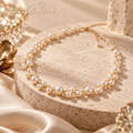 Quenzaviro Natural Pearl Layered Choker Necklace – 14K Gold-Plated Multi-Strand Statement Collar for Women — view 1